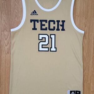 Adidas Georgia Tech Yellow Jackets Basketball Jersey #21 Men’s Medium Gold